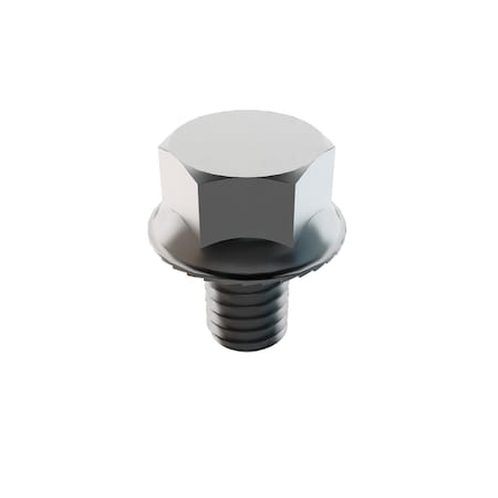 Zoro Select Not Graded, 5/16"-18 Serrated Flange Bolt, Plain Stainless Steel, 1/2 in L, 50 PK 31-SFH-31C-50