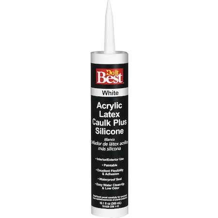 Do It Best 10.1 Oz. Wht Siliconized Acrylic Latex Caulk 7079878055