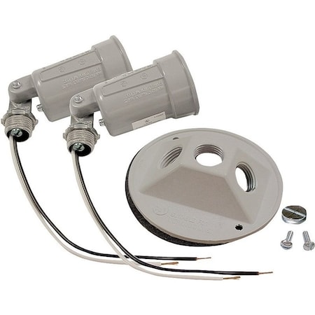 Hubbell Lamp Holder, 120 V, 75 to 150 W, Gray 5625-5