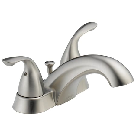Delta Classic Two Handle Centerset Bathroom Faucet In Stainless 2523LF-SSMPU
