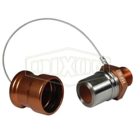 Dixon FloMAX High Flow Dry Disconnect Receiver with Cap, Adapter, Quick Disconnect Coupler x FNPT, Aluminu HFR-C6