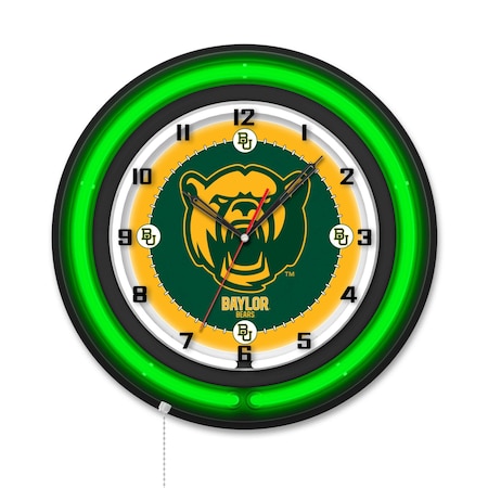 Holland Bar Stool Baylor University 19 Double Neon Wall Clock Clk19BK