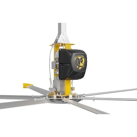 Big Ass Fans Ceiling Fans, 10 ft Blade Dia, 6 Blades, Variable Speeds, 200 to 240V AC, Anodized Aluminum F-PF63-1003S34