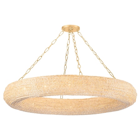 Corbett Lighting Lure 16 Light Chandelier 50 In. Vintage Gold Leaf 384-50-VGL