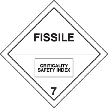 Accuform DOT SHIPPING LABELS HAZARD CLASS 7 MSL704EV5