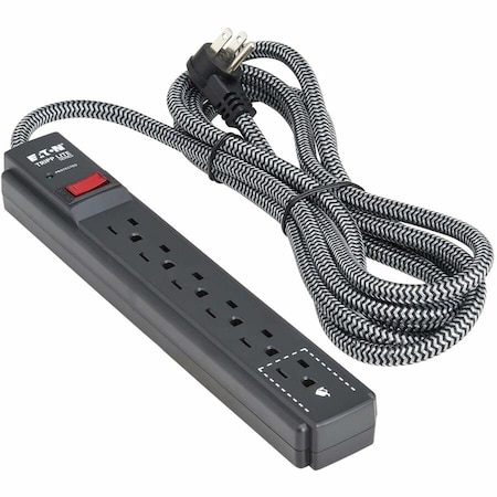 Eaton PROTECT IT 6-OUTLET SURGE PROTECTOR - 5-15R OUTLETS, 1200 JOULES, 10 FT. (3 M) B TLP610DB