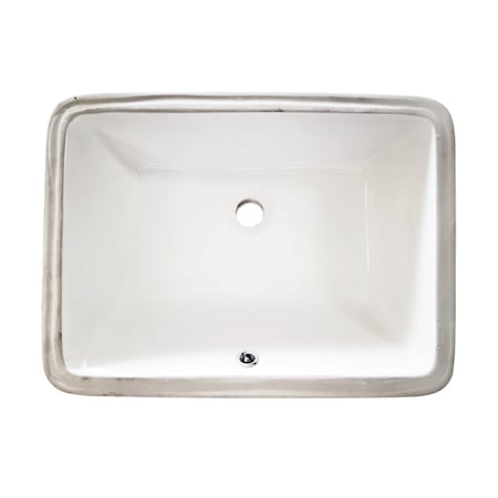 Kingston Brass 20" Ceramic Rectangular Undermount Bathroom Sink, White LB20158