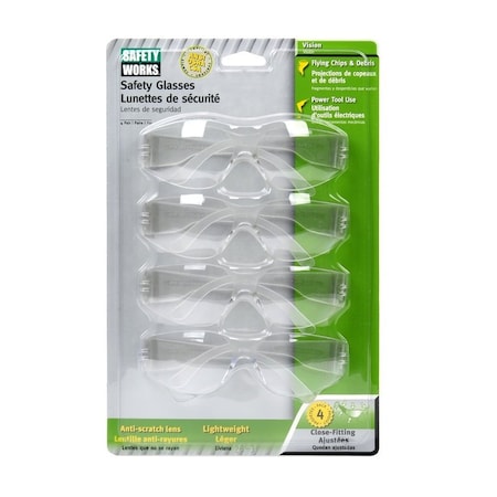Safety Works Glass Safety Close-Fit Clear 10087608