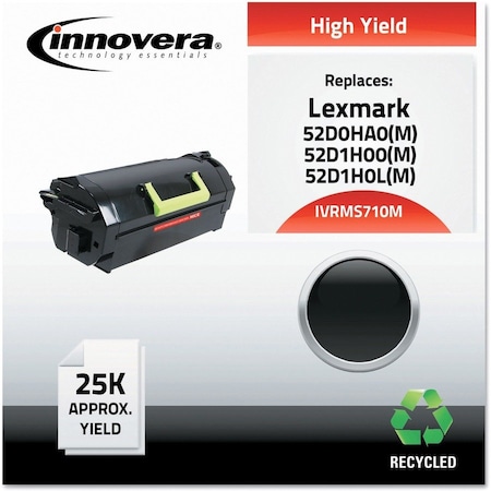 Innovera Remanufactured 52D0HA0 (MS710M) Hi-Yld MICR Toner, 25000 Pg-Yld, Black IVRMS710M