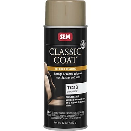 Sem Classic Coat Flexible Coating, 16 oz Aerosol Can, Light Cashmere, 24 hr Curing, Aerosol 17413