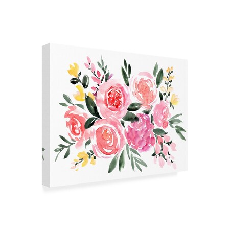 Trademark Fine Art Outdoor Canvas Art - Rosana Laiz Blursbyai 'Janis bouquet' Wall Art for Patios, or Gardens 1X21371-OC1824WR