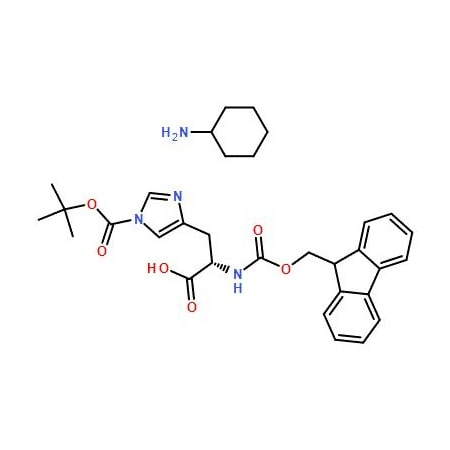 Ak Scientific Fmoc-His(Boc)-OH cyclohexylamine salt (25g), CAS 81379-52-4 V1357-25g