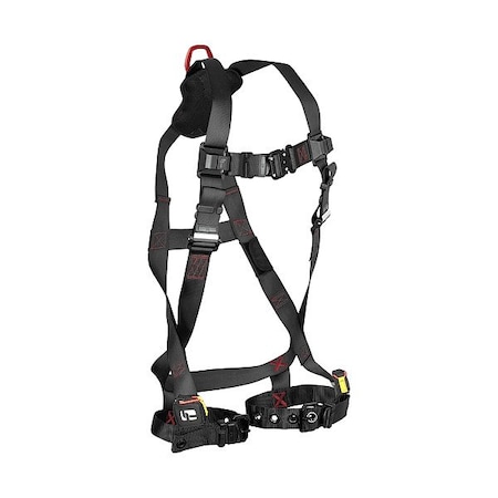 Falltech Not Applicable Full Body Harness, S/M, 310 lb, Quick-Connect Chest/ Tongue Leg Straps, Back D-Ring 8143SM