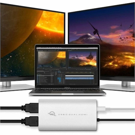 Owc USB-C to Dual HDMI 4K Adapter With DisplayLink OWCCADPDL2HDMI