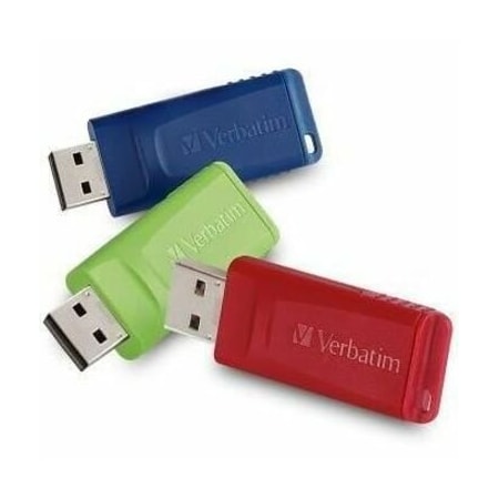 Verbatim Microban 32GB Store 'n' Go USB Flash Drive - 3pk - Red, Green, Blue 99811