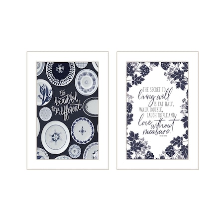 Homeroots Set Of Two The Secret Beauty White Framed Print Wall Art, 2PK 408183