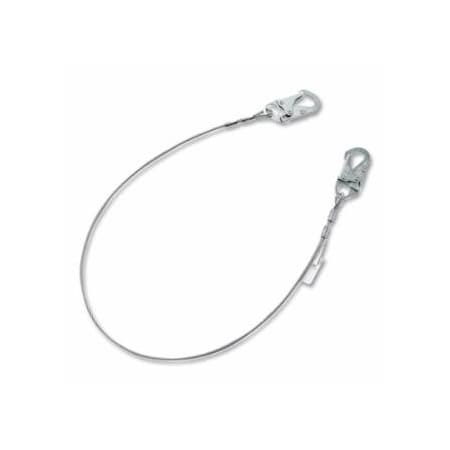 Msa Safety V-SERIES, Restraint Lanyard, Fixed Cable, 6 ft L, 36C, Small Steel Snaphooks, Single, 400 lb 454-10199019