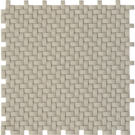 Apollo Tile Light Taupe 11.7 in x 11.8 in Recycled Glass Matte Wall Mosaic Tile 4.79 sqft/case, 5PK APLVRE8808A