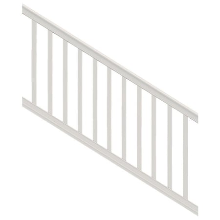 Xpanse Premier 73012466 Stair Rail Kit with Baluster, 6 ft L Actual, Square Profile, Polymer, White 73012466 PREMIER