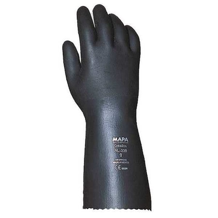 Mapa Chemical Resistant Gloves, 14 in L, Black, 11, 1 PR NL-339