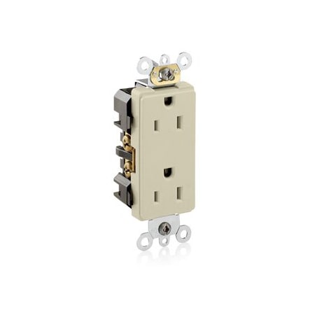 Leviton Industrial Grade Decora Receptacle, 15 Amp, 125 Volt 16262-I