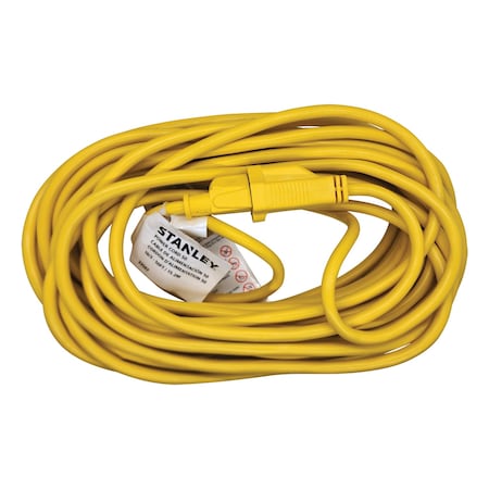 Stanley Outdoor Grounded Power Extension Cord, Yellow, 50 Ft. 33507