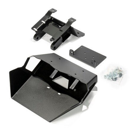 Warn Integrated Winch Mount Bumper Powder Coated Black Steel for VRX and AXON Winches 110953