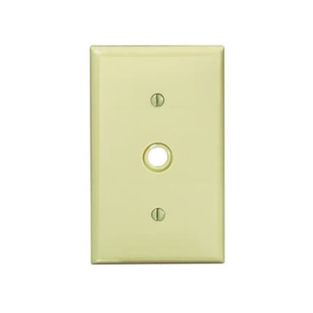 Leviton Telephone/Cable Wallplate, Standard Size, Gang 1, Gray 80718-GY