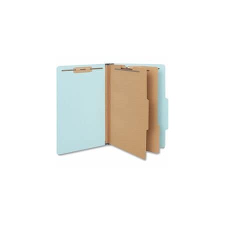 Universal Six-Section Classification Folders, 2 Dividers, 6 Fasteners, Legal Size, Light Blue, 20PK UNV10406