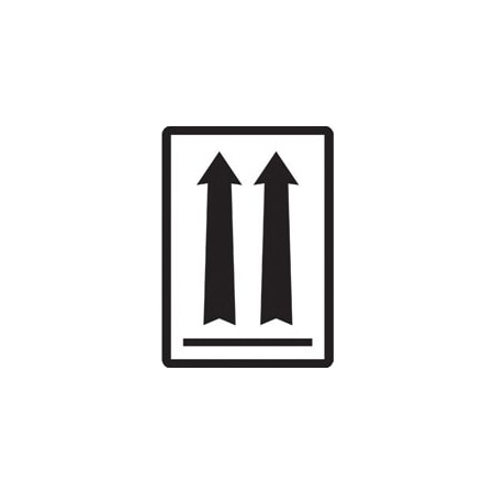 Bubblefast 3 x 4 1/4'' - two up arrows over black bar Labels BFDL1500