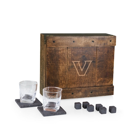 Picnic Time Family Of Brands NCAA Vanderbilt Commodores Whiskey Box Gift Set 605-10-509-583-0