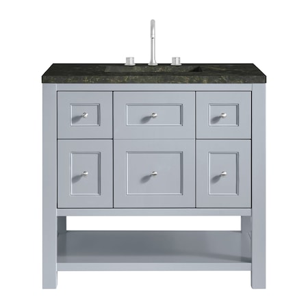 James Martin Vanities Breckenridge 36" Single Vanity, Serenity Blue, w/ 3 CM Phantome Eclos Top 330-V36-SRB-3PHT