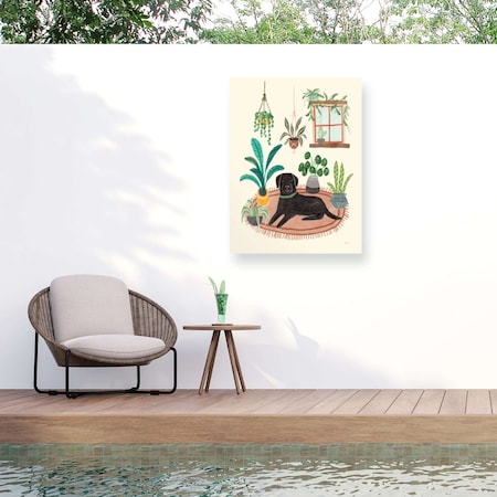 Trademark Fine Art Outdoor Canvas Art Mary Urban 'Urban Jungle Dogs VI' Wall Art for Patios, or Gardens WAP33908-OC2432WR