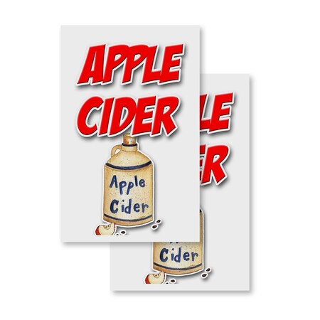 Signmission Apple Cider, Vinyl Decals Only 24 Inch x 36 Inch, Vinyl Decal, 2PK DSB-2436-2PACK-Apple Cider