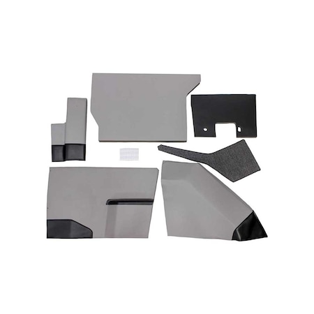 K&M Mfg Qwik Fit Lower Cab Kit for Case IH 72-89 Series Magnum Tractors Gray Vinyl 4633