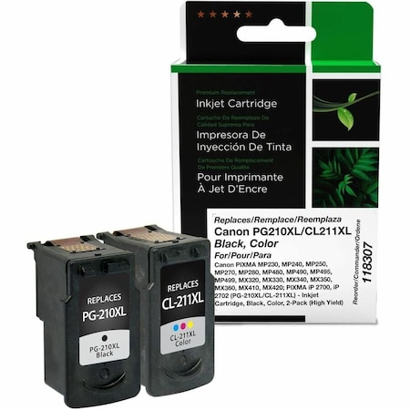 Clover Imaging Group Imaging Remanufactured High Yield Black, Color Ink Cartridges 118307