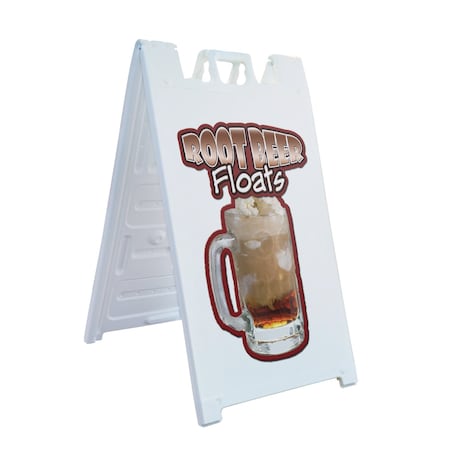 Signmission Root Beer Float, A-Frame & 2 Sign Inserts, Heavy-Duty Plastic Frame SBHD-C-2436-Root Beer Float