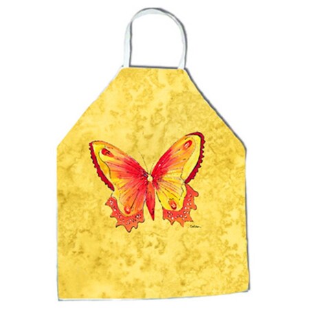 Carolines Treasures 27 H x 31 W in. Butterfly on Yellow Apron 8857APRON
