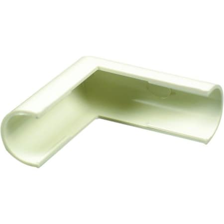Legrand External Elbow Raceway, 300 Series, 1 Channel, 1/2 in W, 0.375 in H, 1.62 in L, Ivory 318