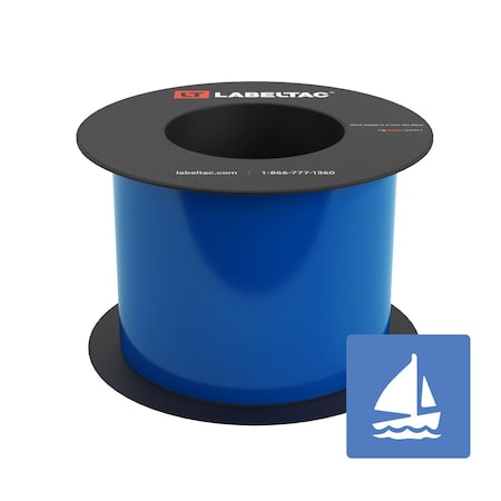 Labeltac Marine Supply 4in x 75ft LT9, Blue LT407MN-C