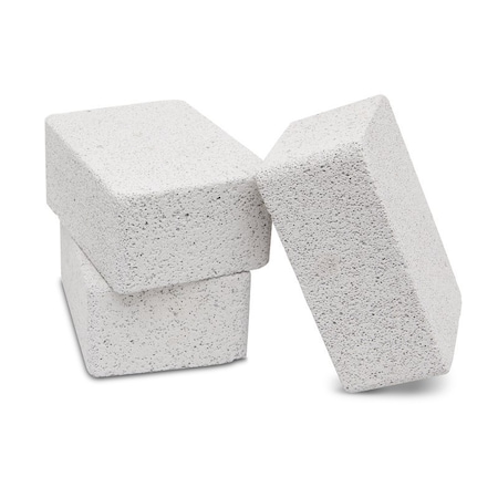 Weber Griddle Cleaning Stone Replacement Pack, Limestone Bristle, White Bristle, Easy-Grip Handle 3400024