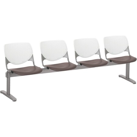 Kfi Kool Beam Seat Beam Seating, 95 in W 22" L 31" H, Polypropylene Seat 2300BEAM4-BP08-SP18