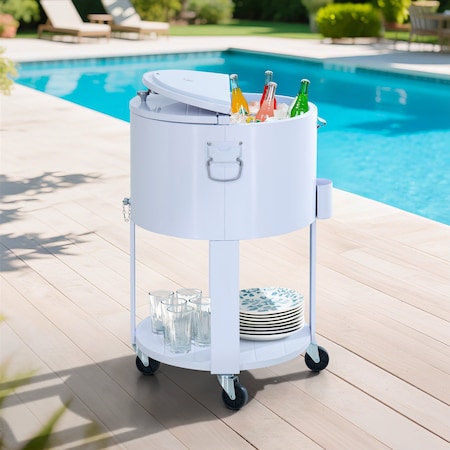 Sunjoy 60QT Tinley Patio Cooler White A601010531