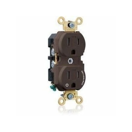Leviton Extra Heavy Duty Controlled Duplex Receptacle 15 Amp, 125 Volt 5262-1P