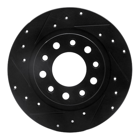 Dynamic Friction Co DFC Brake Rotor - Drilled and Slotted - Black 633-40023L