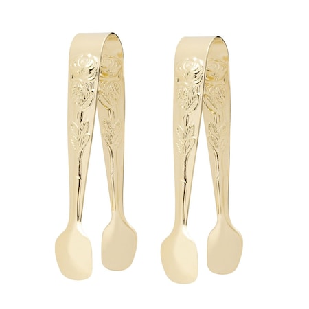 Hic Kitchen Fino Tong Sugar Gold Plate Rose 6650G/2