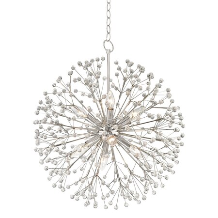 Hudson Valley Lighting Dunkirk 8 Light Chandelier 20 In. Polished Nickel 6020-PN