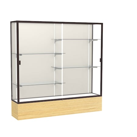 Ghent Floor Display Case 72x72x16, Plaque, Dark Bronze 2076PB-BZ-LV