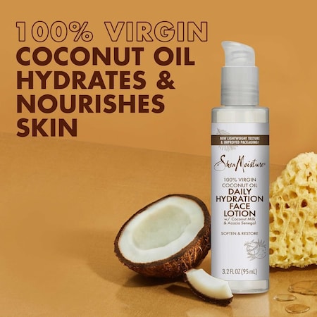 Shea Moisture 100 Percent Virgin Coconut Oil Face Lotion, 3.2 Fluid Ounce, 24PK 68938090