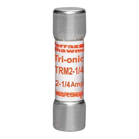 Mersen Fuse, 1 1/2 in L, 250 V AC, 2.25 A TRM2-1/4